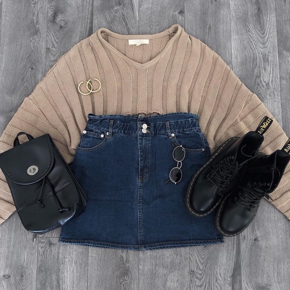 Dresses & Skirts - High Waisted Denim Skirt